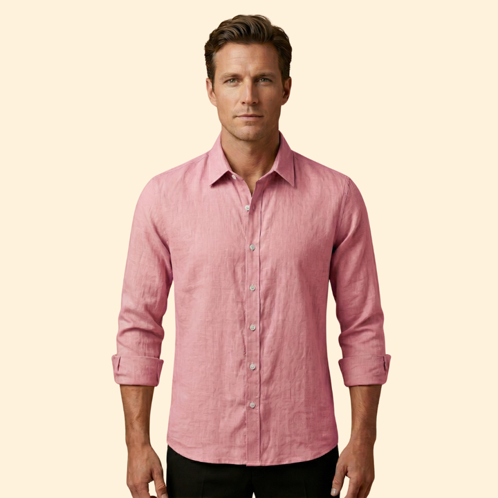 Men’s Shirt with Classic Collar and Long Sleeves