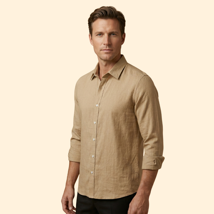Men’s Shirt with Classic Collar and Long Sleeves