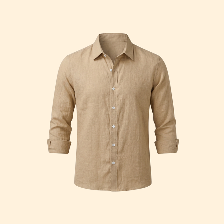 Men’s Shirt with Classic Collar and Long Sleeves