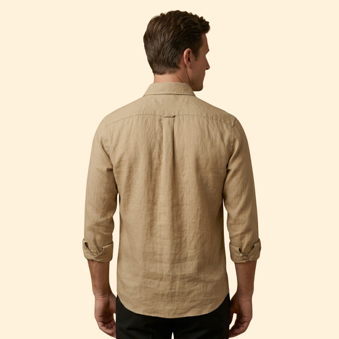 Men’s Shirt with Classic Collar and Long Sleeves