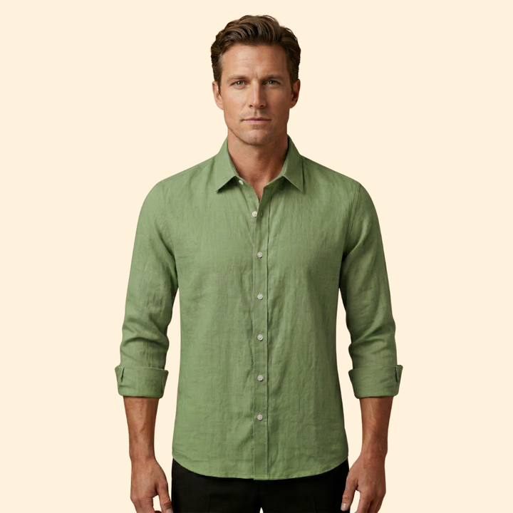 Men’s Shirt with Classic Collar and Long Sleeves