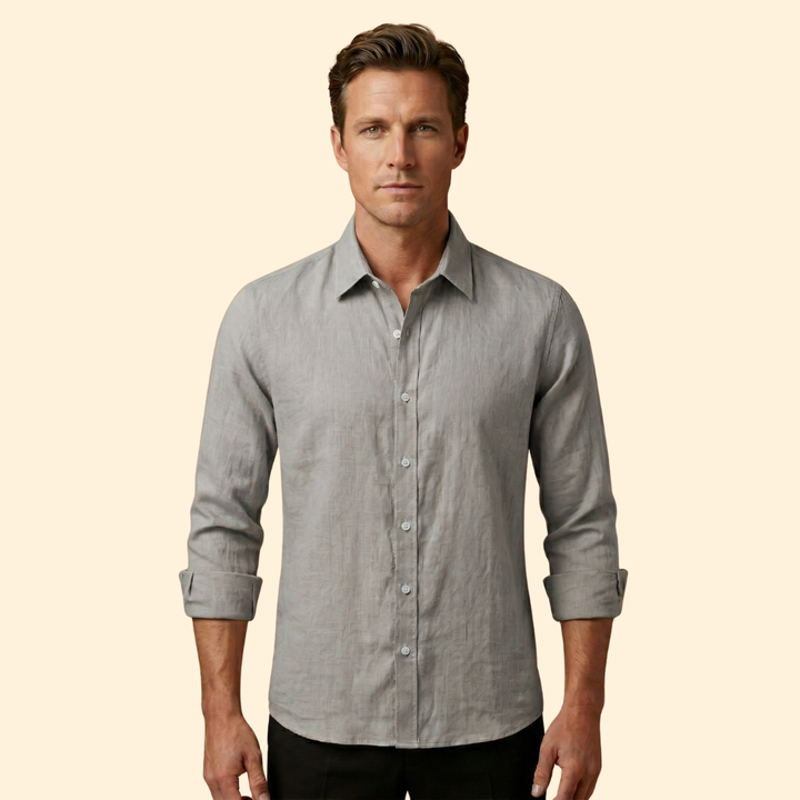 Men’s Shirt with Classic Collar and Long Sleeves