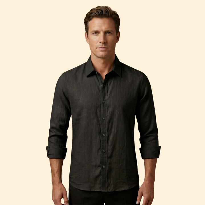 Men’s Shirt with Classic Collar and Long Sleeves