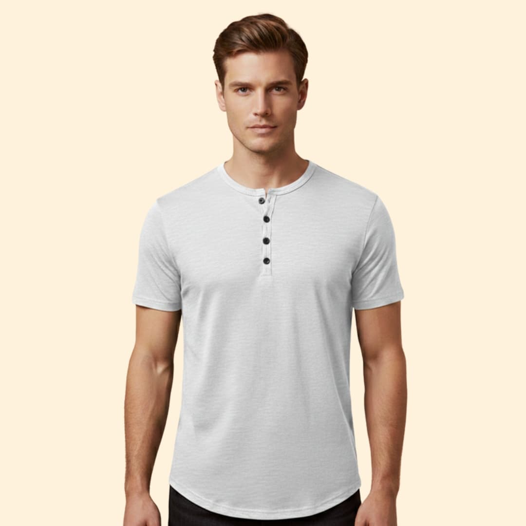 Men’s Short Sleeve Henley T-Shirt