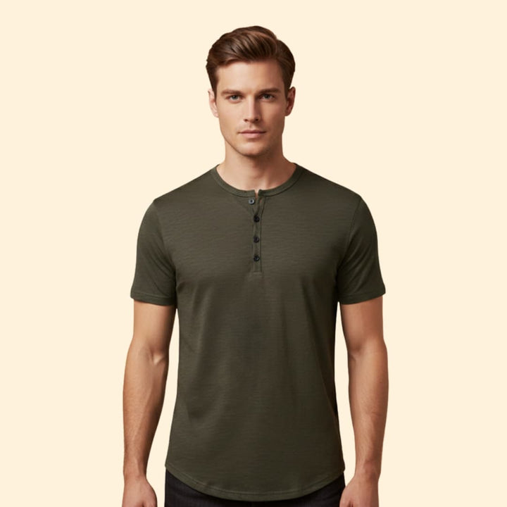 Men’s Short Sleeve Henley T-Shirt