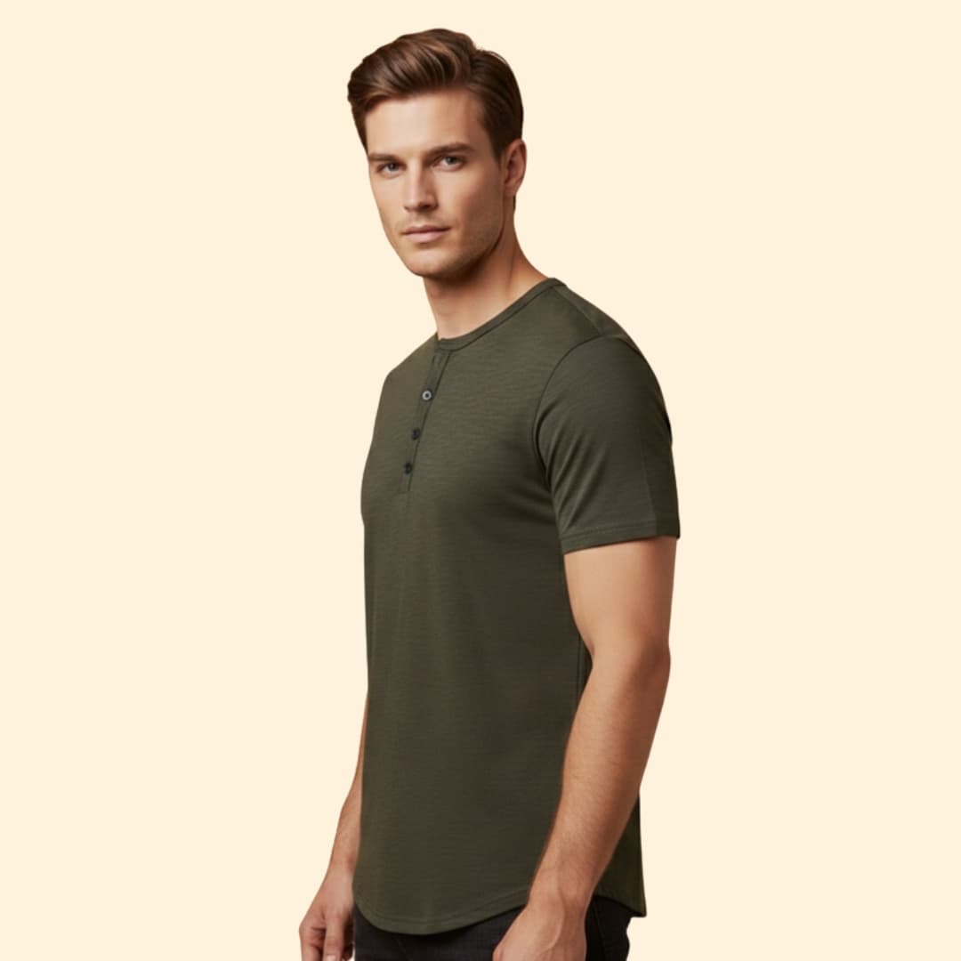 Men’s Short Sleeve Henley T-Shirt
