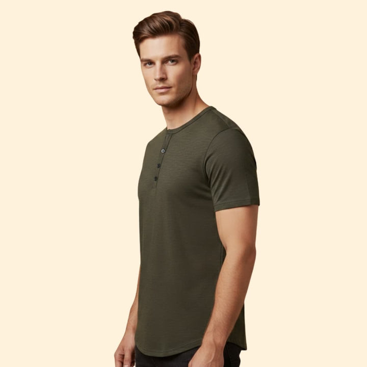 Men’s Short Sleeve Henley T-Shirt