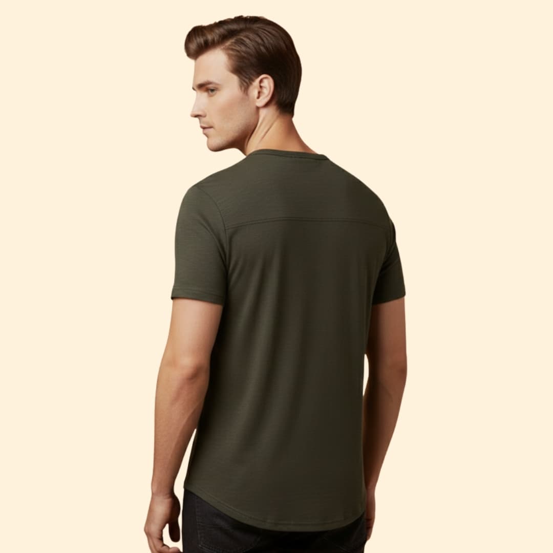 Men’s Short Sleeve Henley T-Shirt
