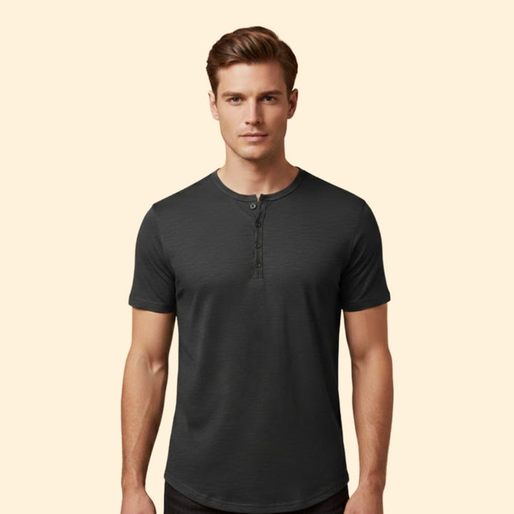 Men’s Short Sleeve Henley T-Shirt
