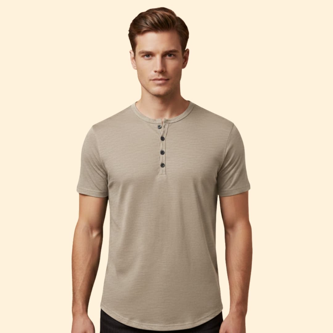 Men’s Short Sleeve Henley T-Shirt