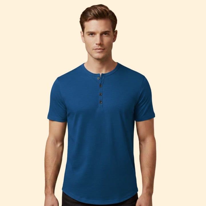 Men’s Short Sleeve Henley T-Shirt