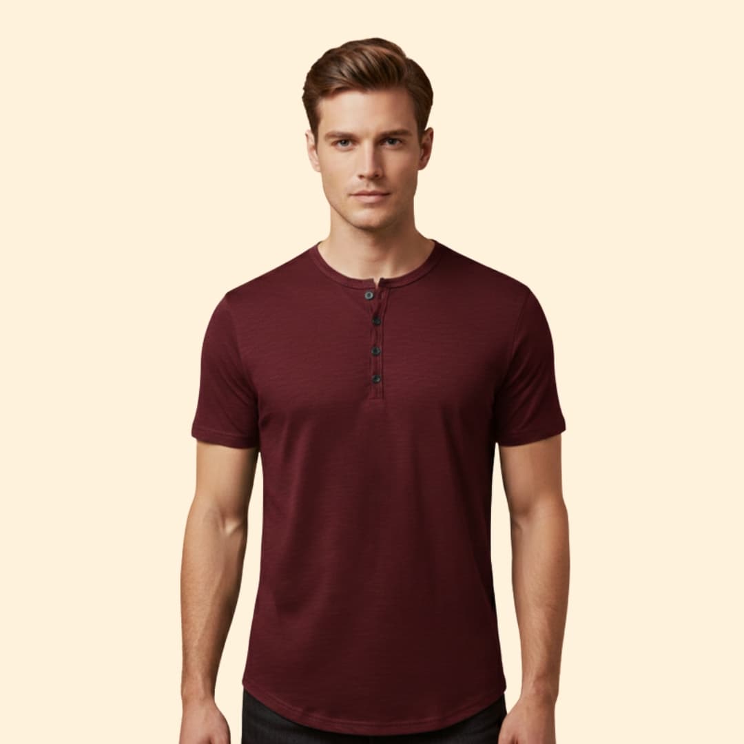 Men’s Short Sleeve Henley T-Shirt