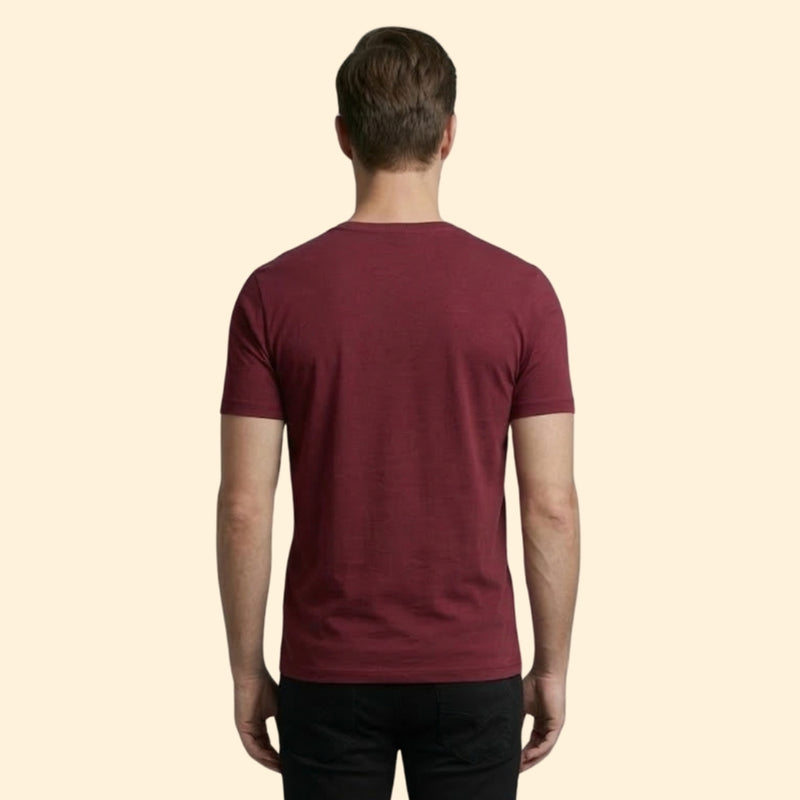 Men’s Short Sleeve Henley T-Shirt with Buttoned Neckline