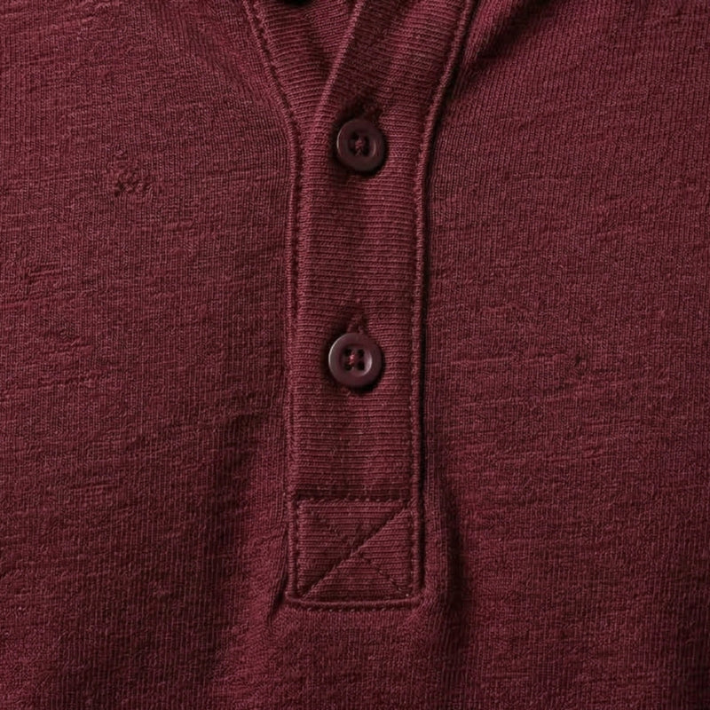 Men’s Short Sleeve Henley T-Shirt with Buttoned Neckline