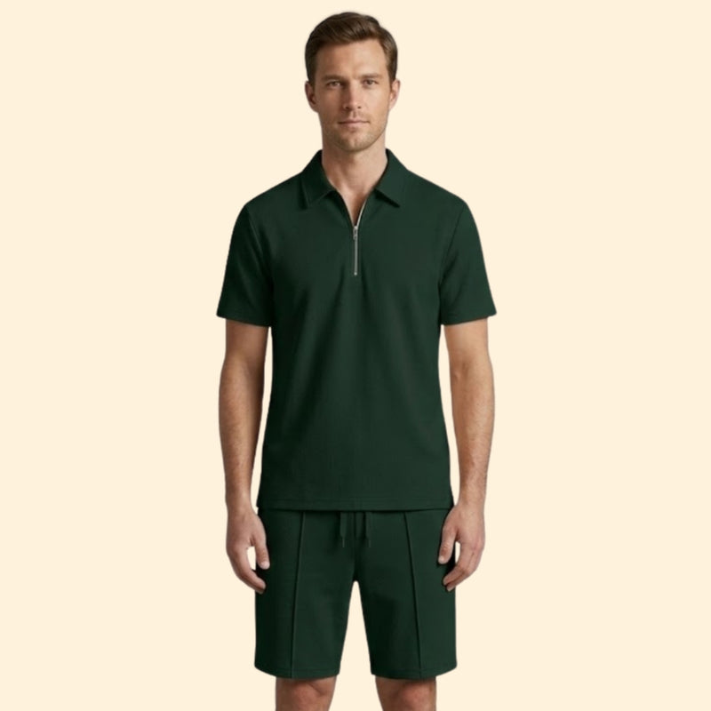 Men’s Short Sleeve Shirt and Casual Shorts Set