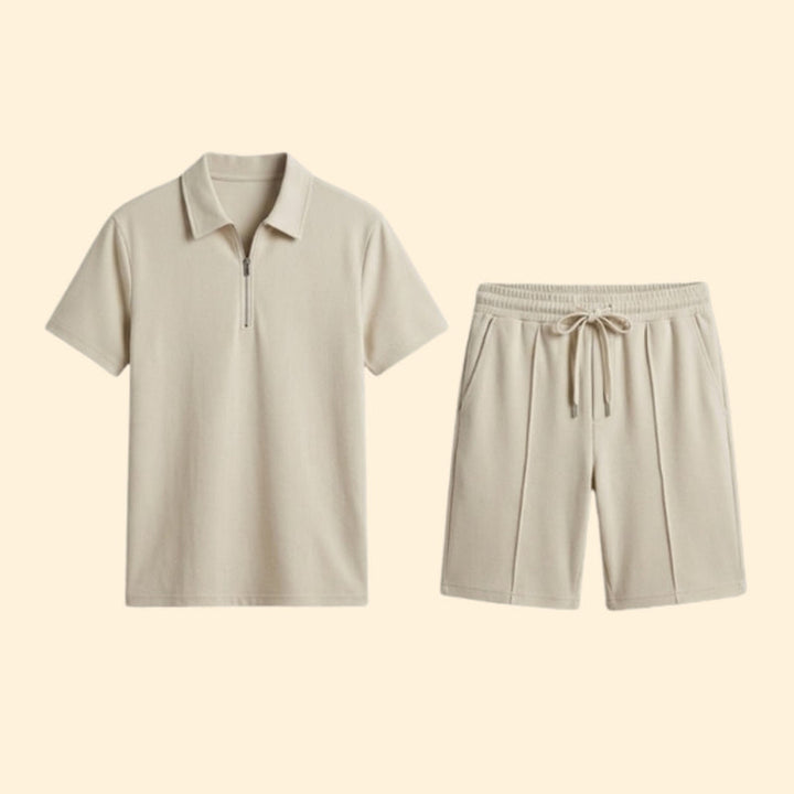 Men’s Short Sleeve Shirt and Casual Shorts Set