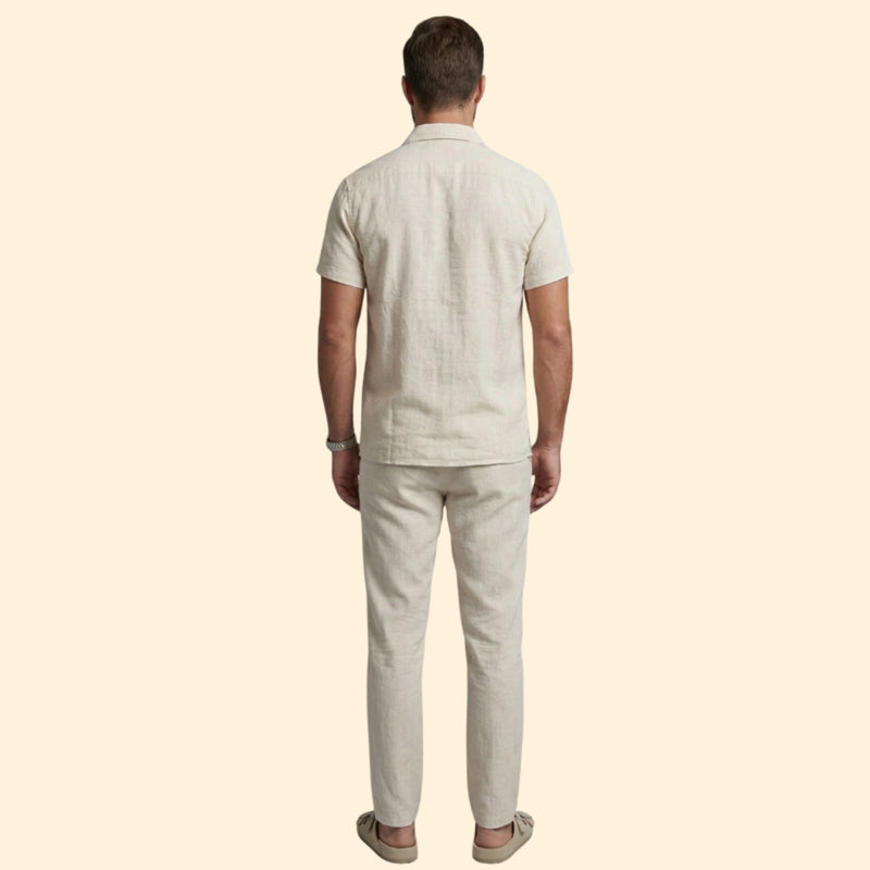 Men’s Short Sleeve Shirt and Tailored Pants Set