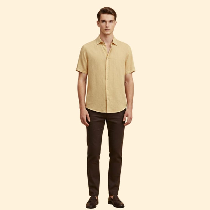 Men’s Short Sleeve Shirt with Button Closure