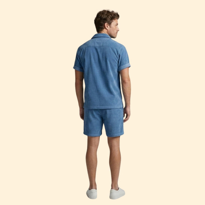Men’s Short Sleeve Shirt with Casual Shorts