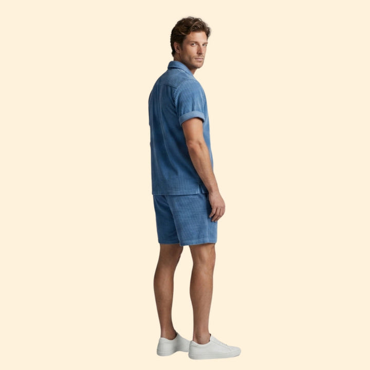 Men’s Short Sleeve Shirt with Casual Shorts