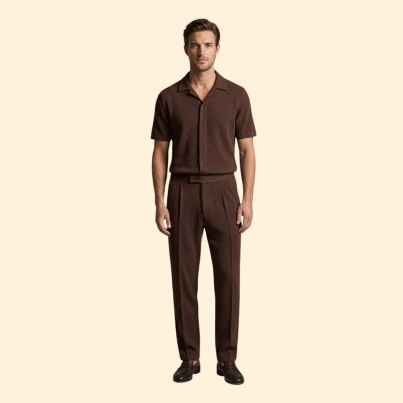 Men’s Short Sleeve Shirt with Relaxed Fit Pants
