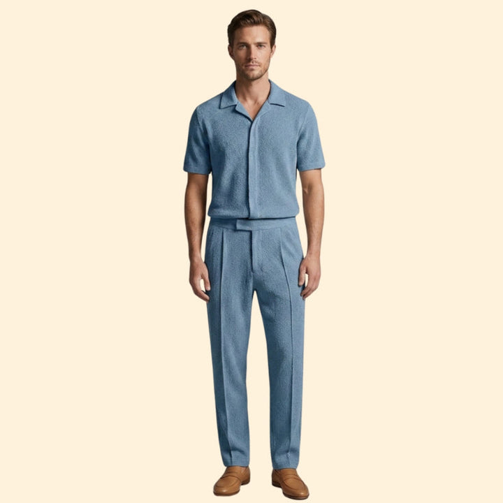 Men’s Short Sleeve Shirt with Relaxed Fit Pants