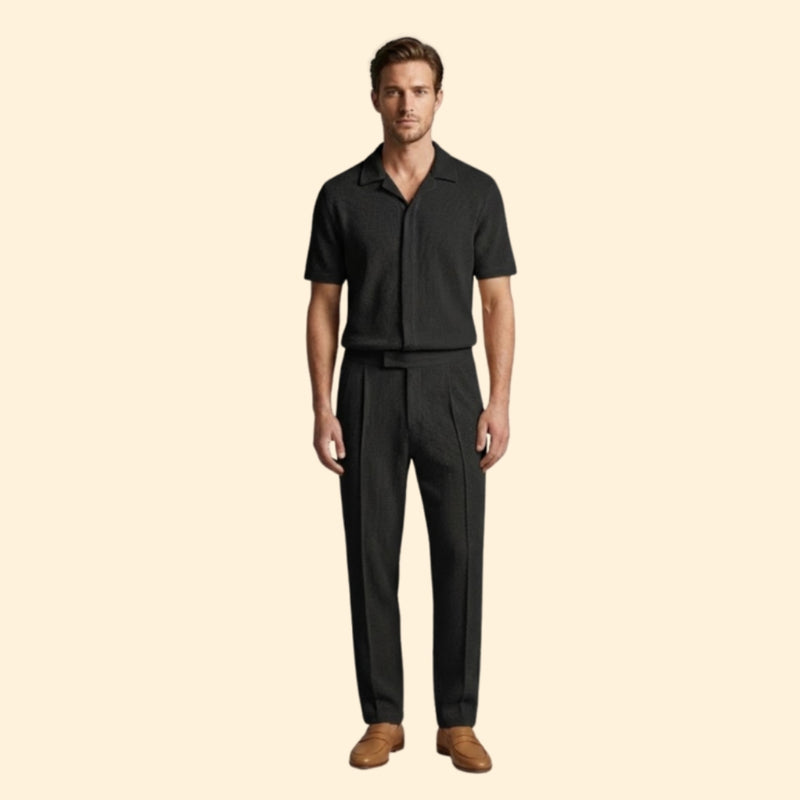 Men’s Short Sleeve Shirt with Relaxed Fit Pants