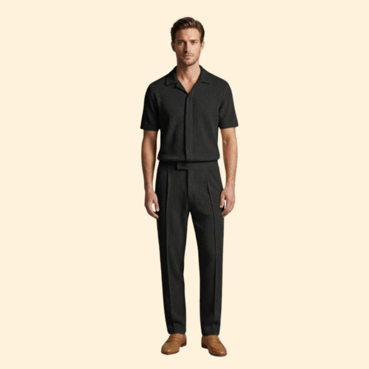 Men’s Short Sleeve Shirt with Relaxed Fit Pants