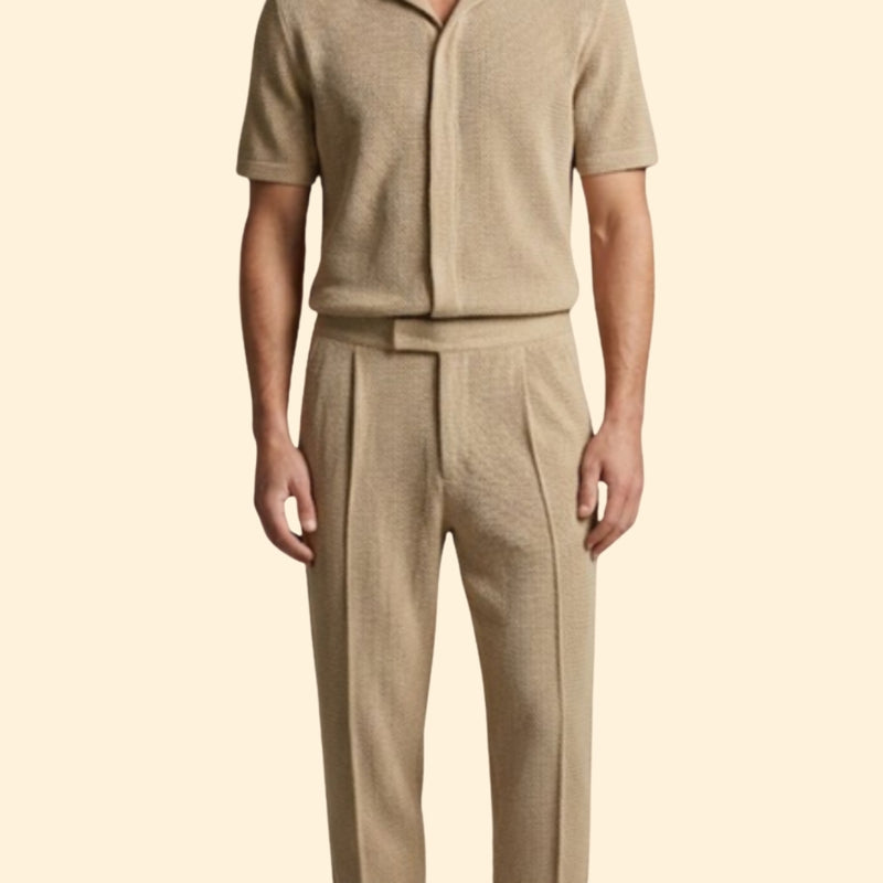 Men’s Short Sleeve Shirt with Relaxed Fit Pants