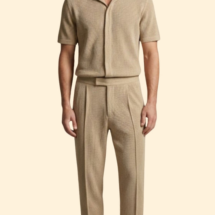 Men’s Short Sleeve Shirt with Relaxed Fit Pants
