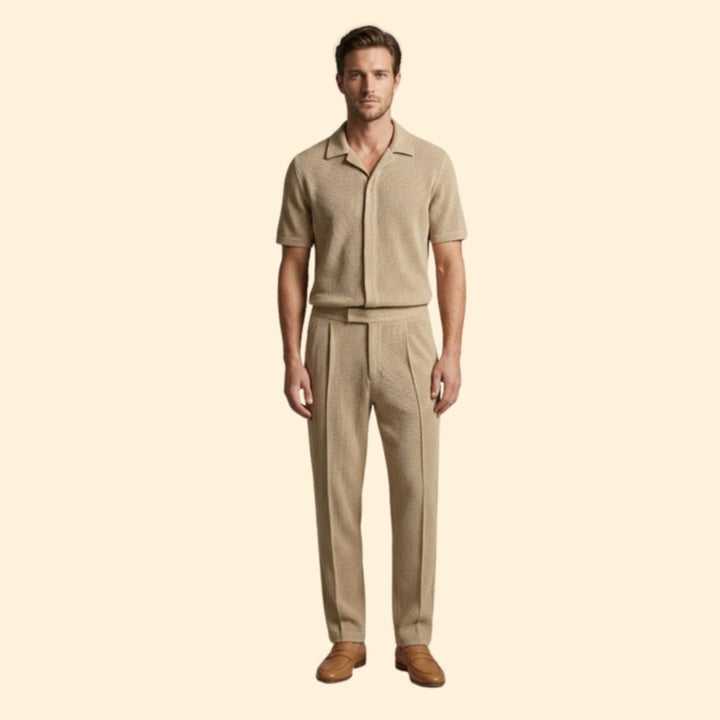 Men’s Short Sleeve Shirt with Relaxed Fit Pants