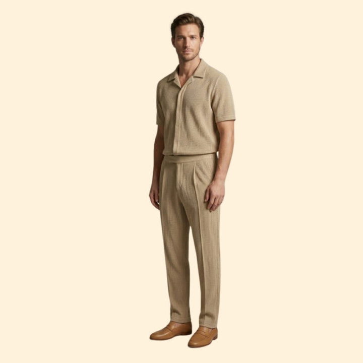 Men’s Short Sleeve Shirt with Relaxed Fit Pants