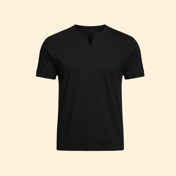 Tommy Men’s Short Sleeve Shirt with V-Neck Design