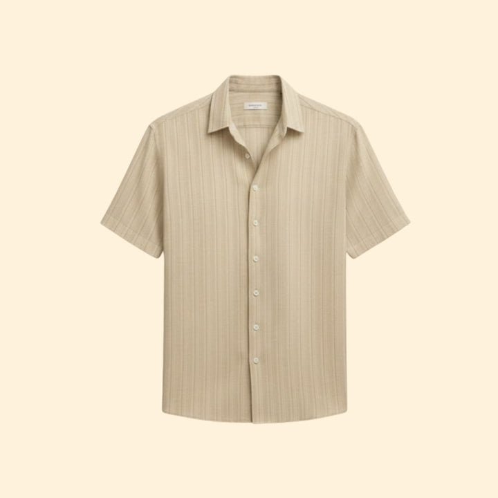 Men’s Short Sleeve Shirt with Vertical Stripes