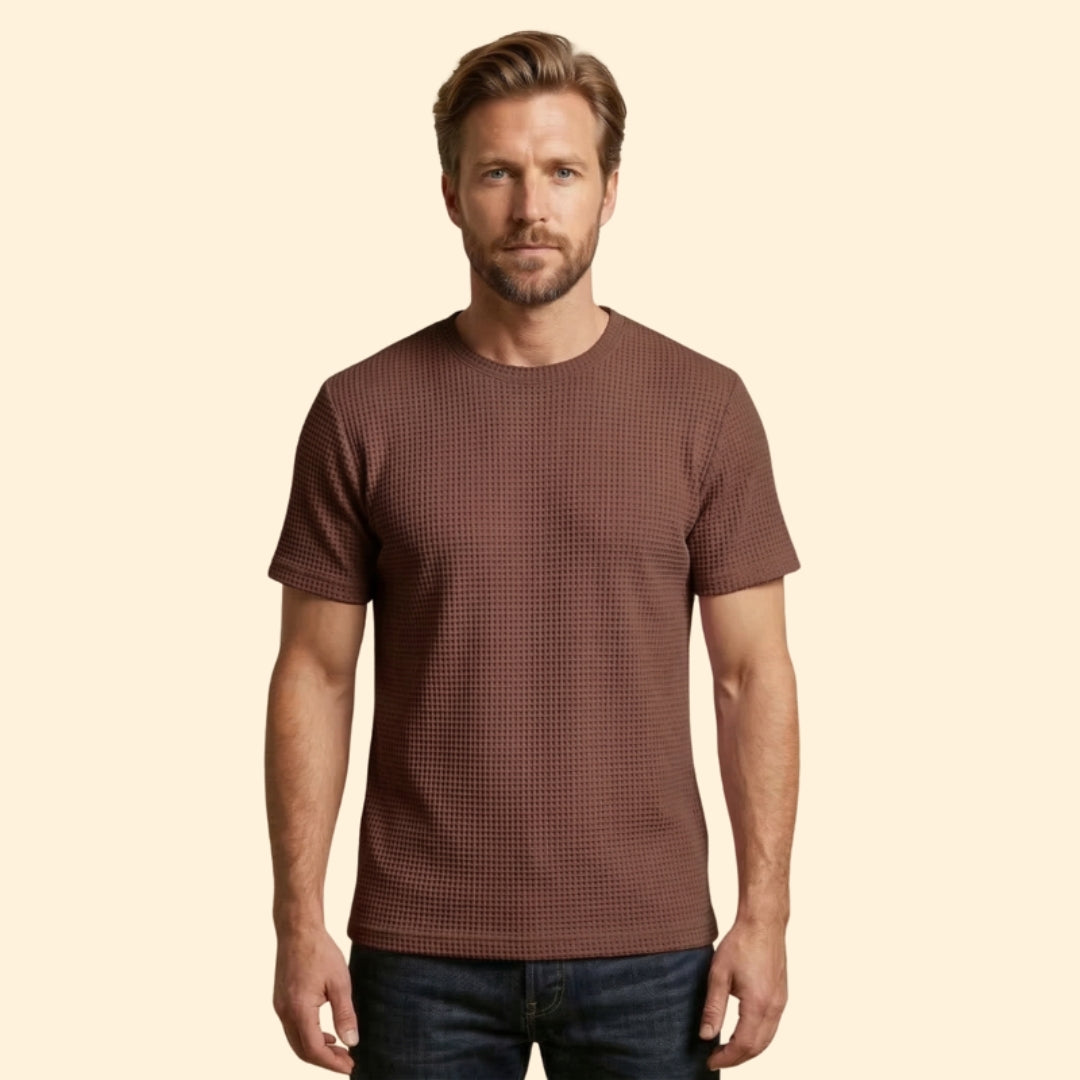 Men’s Short Sleeve T-Shirt with Textured Fabric
