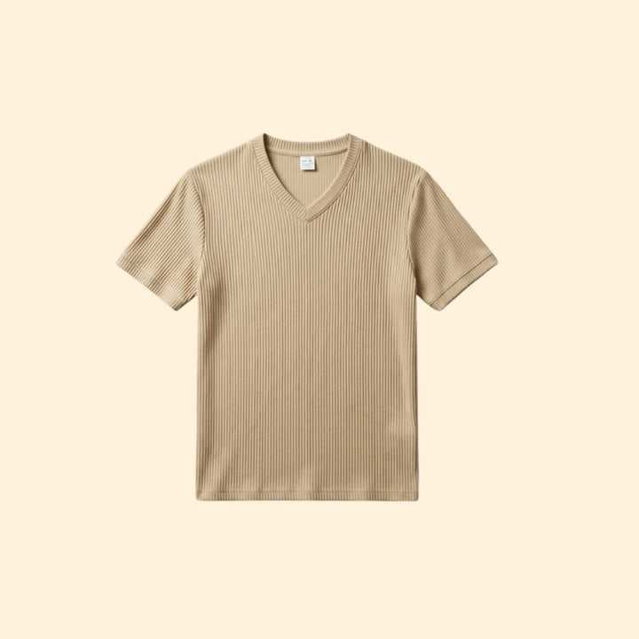 Men's Short Sleeve T-Shirt with V-Neck