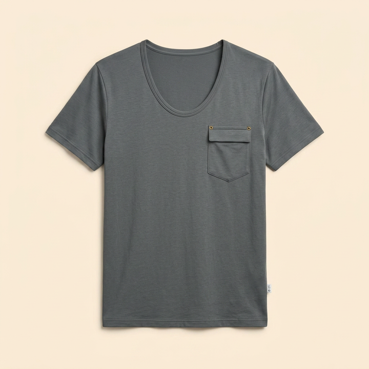 Men’s Short Sleeve V-Neck T-Shirt with Pocket