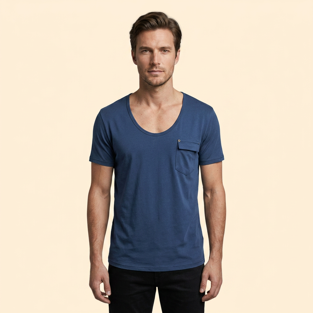Men’s Short Sleeve V-Neck T-Shirt with Pocket
