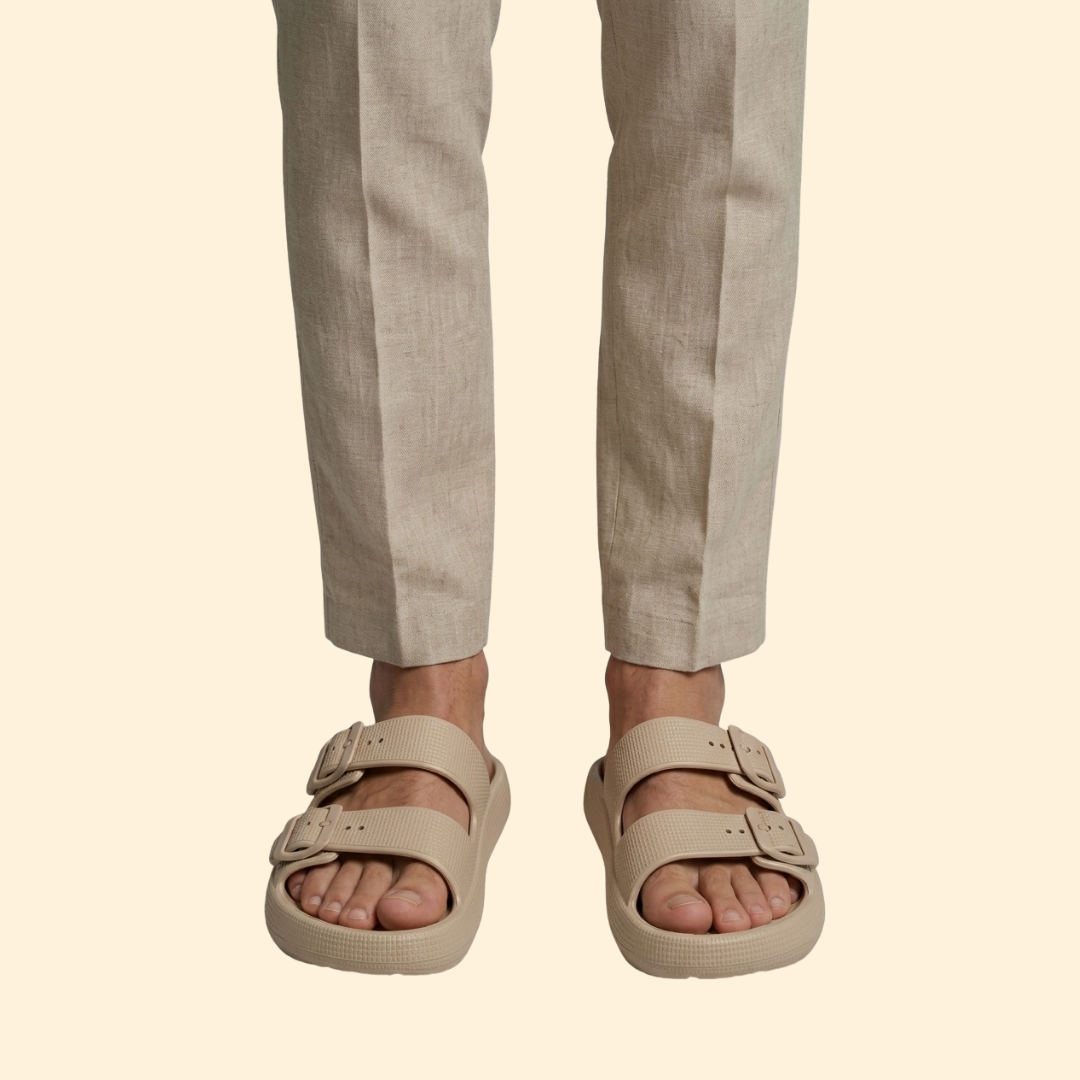 Men's Slide Sandals with Buckles