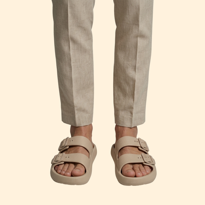 Men's Slide Sandals with Buckles