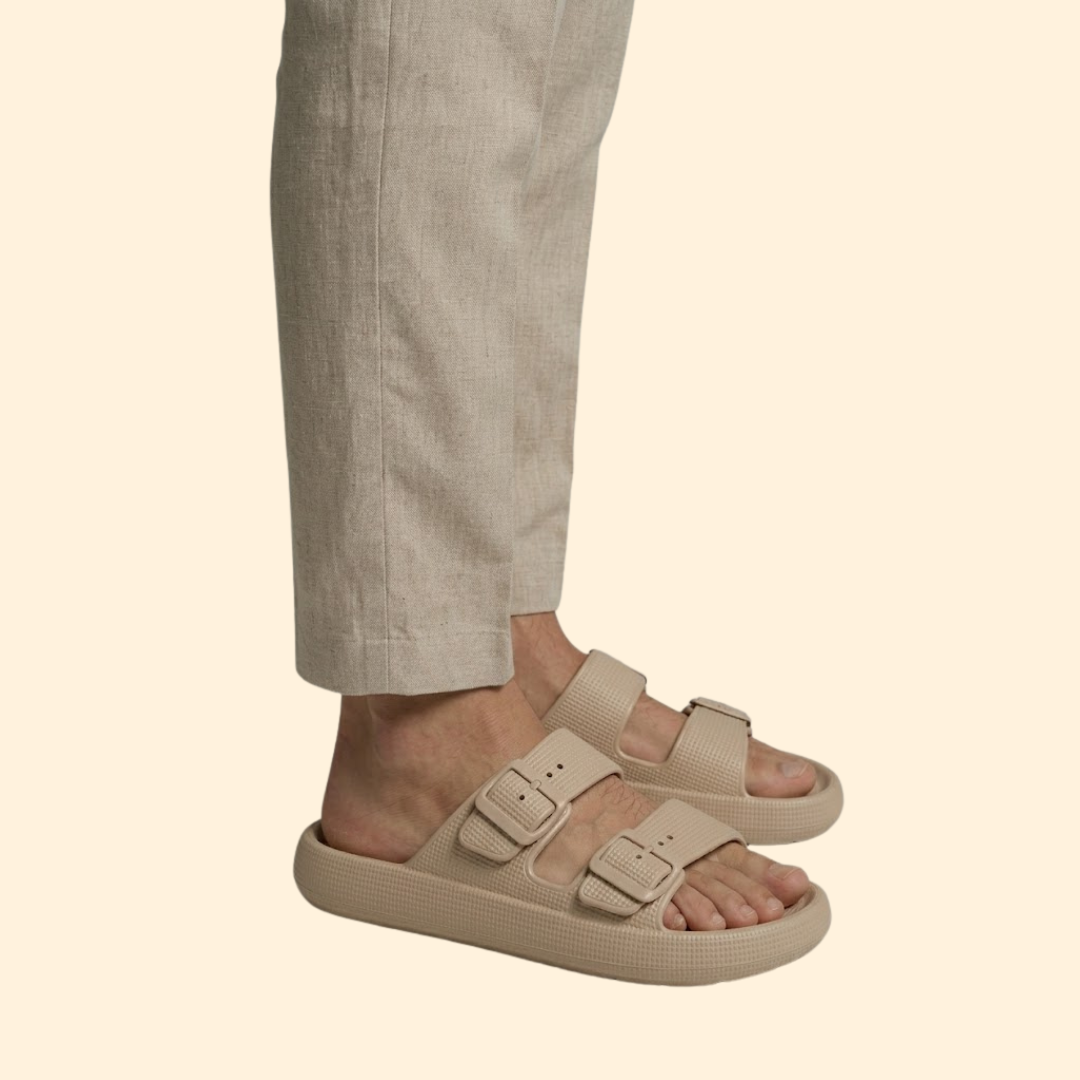 Men's Slide Sandals with Buckles