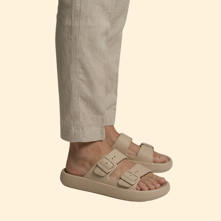 Men's Slide Sandals with Buckles
