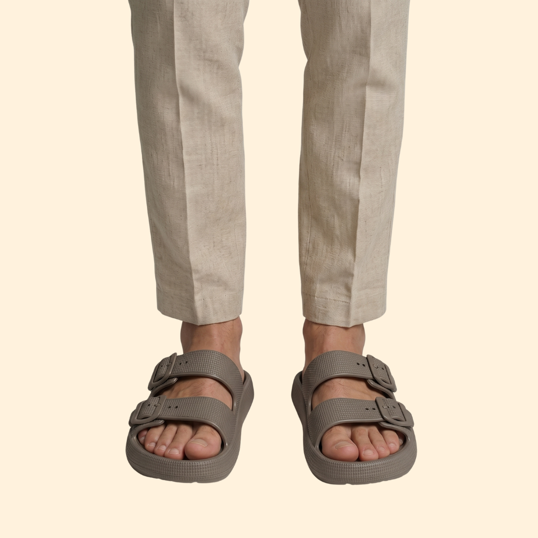 Men's Slide Sandals with Buckles