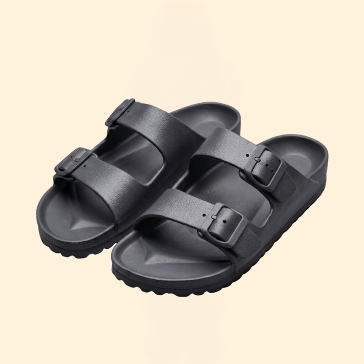 Men's Slide Sandals with Double Buckles