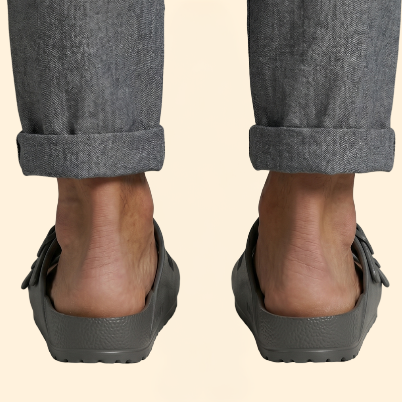 Men's Slide Sandals with Double Buckles