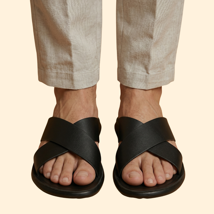 Men's Slide Sandals with Straps