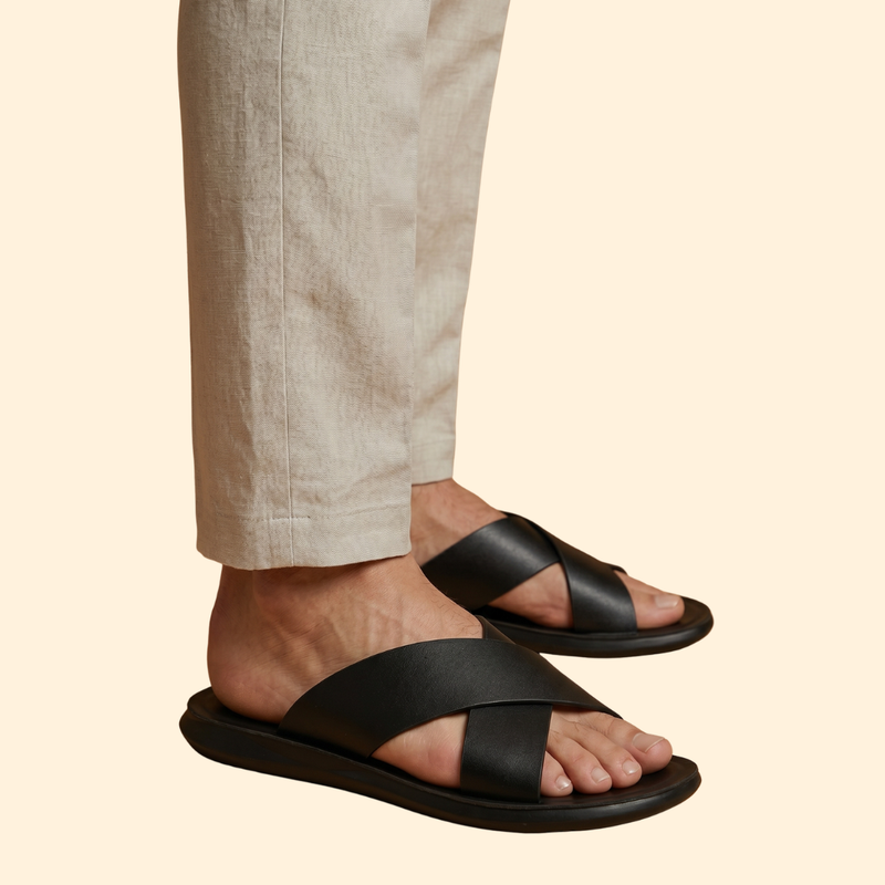 Men's Slide Sandals with Straps