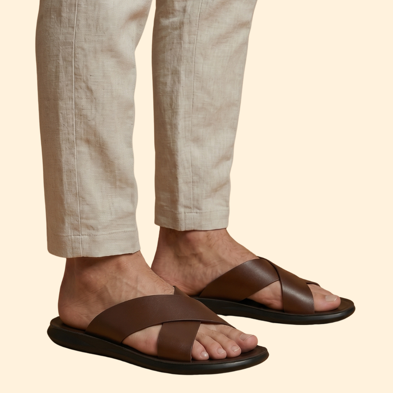 Men's Slide Sandals with Straps