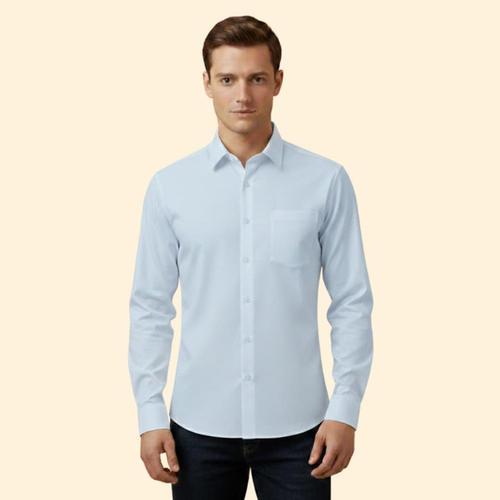 Men’s Slim-Fit Shirt with Button Front