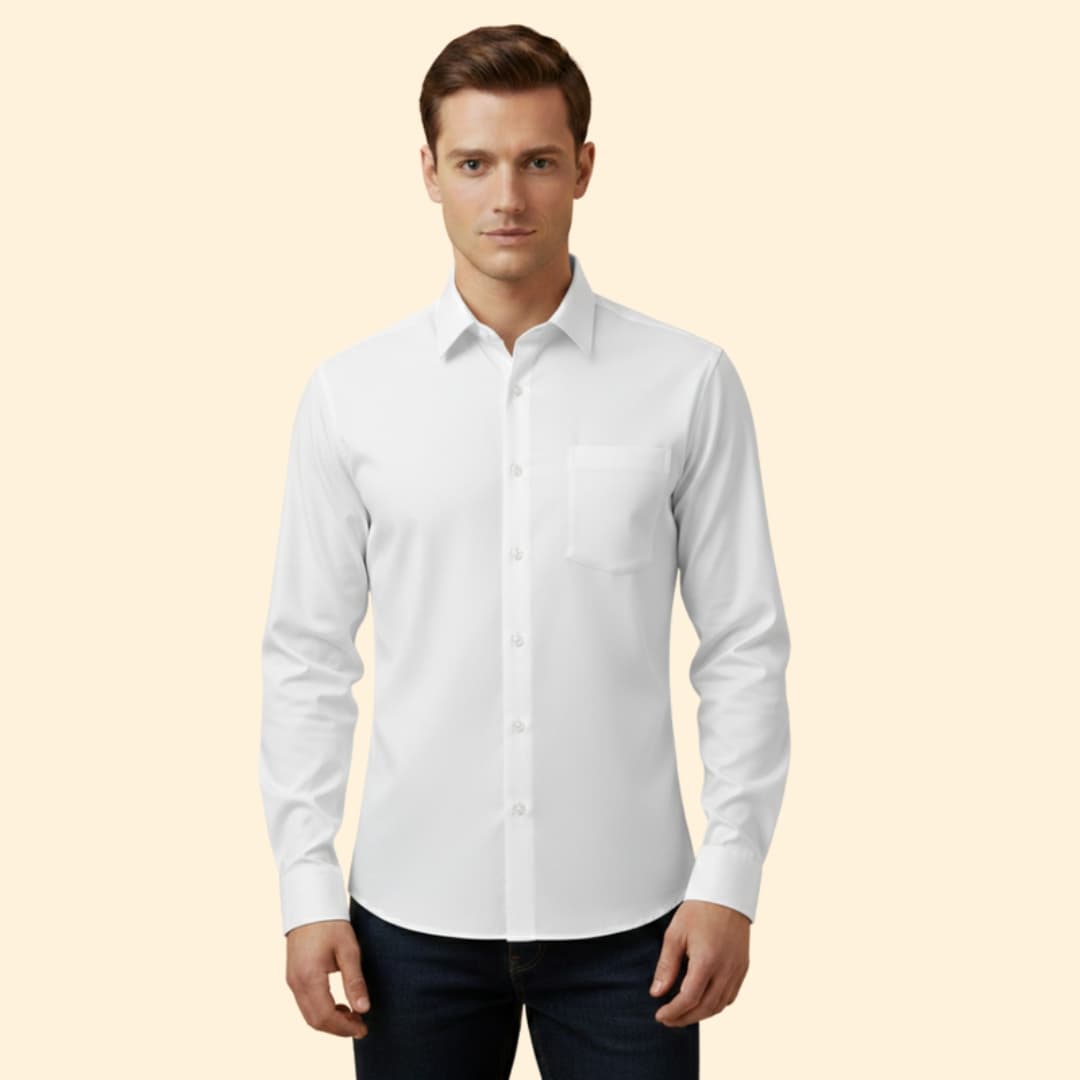 Men’s Slim-Fit Shirt with Button Front